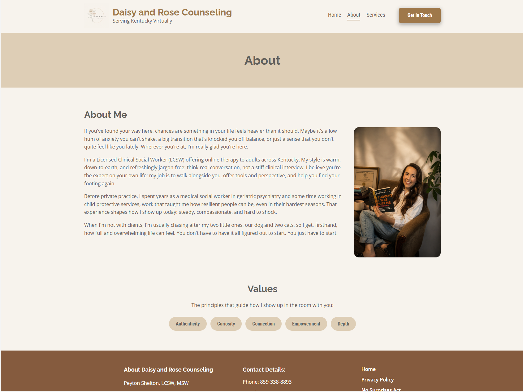 Daisyand Rose Counseling website